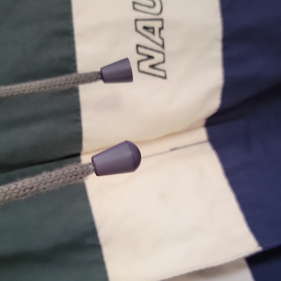 Vintage Nautica Mens Jacket XL Hooded Green Reversible Long Sleeve - Picture 5 of 7